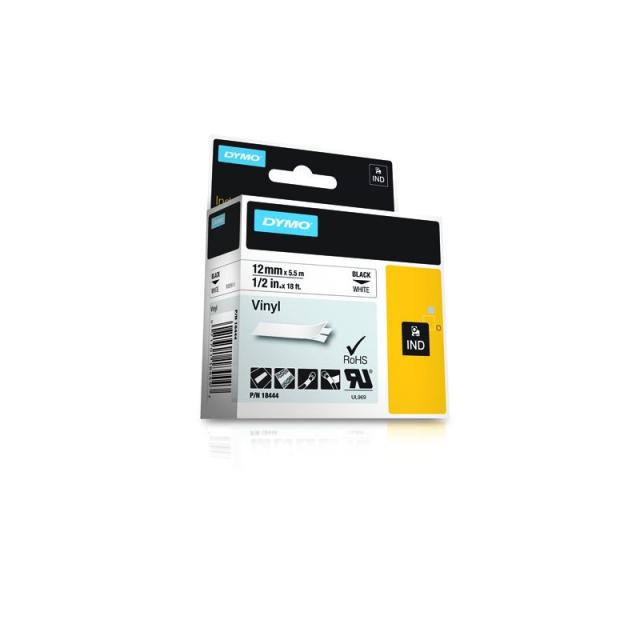 DYMO - Etiquetas de Vinilo IND- 12mm x 5,5m