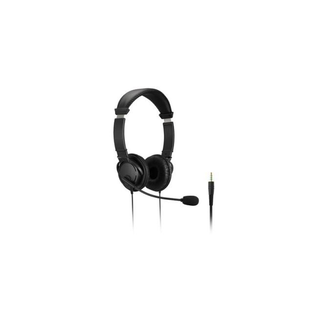 Kensington - Auriculares clásicos de 3,5 mm con micrófono y control de volumen