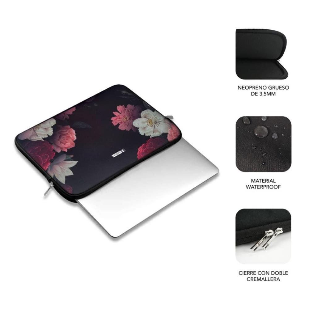 SUBBLIM - Funda Ordenador Neopreno Trendy Sleeve Neo Flowers 13,3-14"