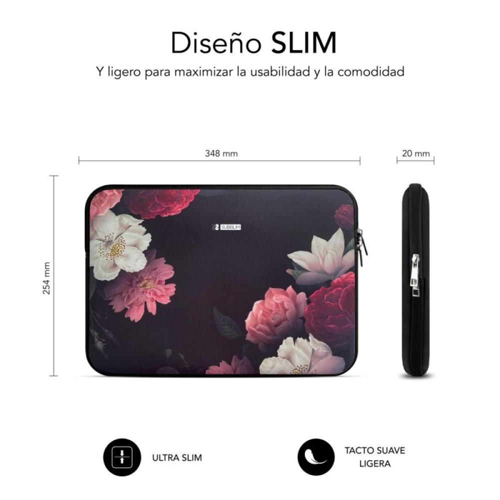 SUBBLIM - Funda Ordenador Neopreno Trendy Sleeve Neo Flowers 13,3-14"