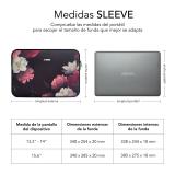 SUBBLIM - Funda Ordenador Neopreno Trendy Sleeve Neo Flowers 13,3-14"
