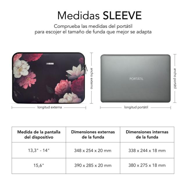 SUBBLIM - Funda Ordenador Neopreno Trendy Sleeve Neo Flowers 15,6"