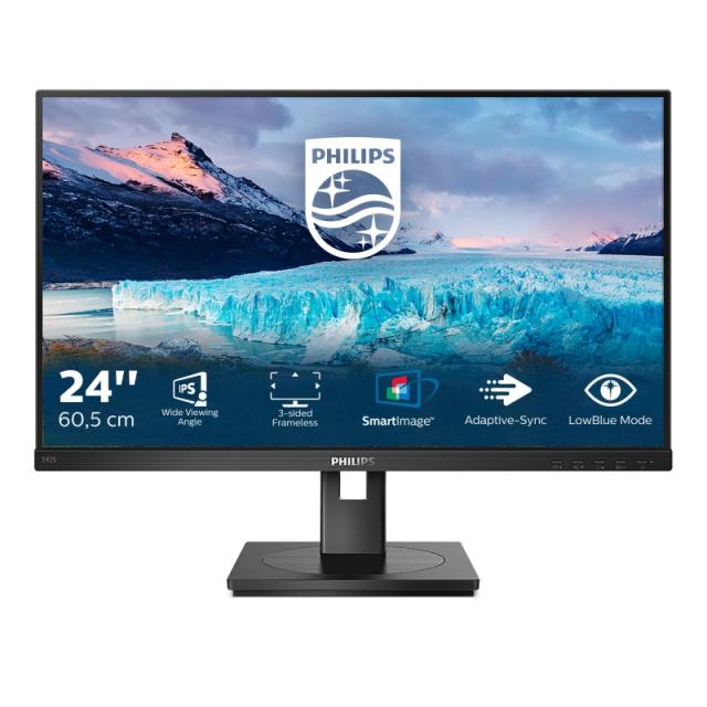 Philips - S Line 242S1AE/00 pantalla para PC 60,5 cm (23.8") 1920 x 1080 Pixeles Full HD LED Negro