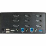 StarTech.com - Switch Conmutador KVM de 2 Puertos DisplayPort 4K para 3 Monitores - Vídeo de 4K y 60Hz Ultra HD - HDR - Hub Ladr