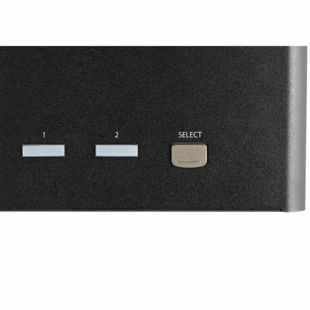 StarTech.com - Switch Conmutador KVM de 2 Puertos DisplayPort 4K para 3 Monitores - Vídeo de 4K y 60Hz Ultra HD - HDR - Hub Ladr