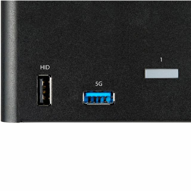StarTech.com - Switch Conmutador KVM de 2 Puertos DisplayPort 4K para 3 Monitores - Vídeo de 4K y 60Hz Ultra HD - HDR - Hub Ladr