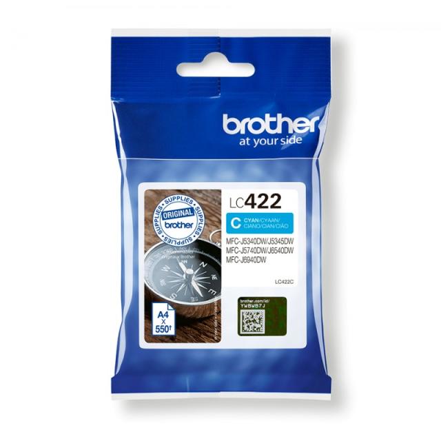 Brother - LC422C cartucho de tinta 1 pieza(s) Original Cian