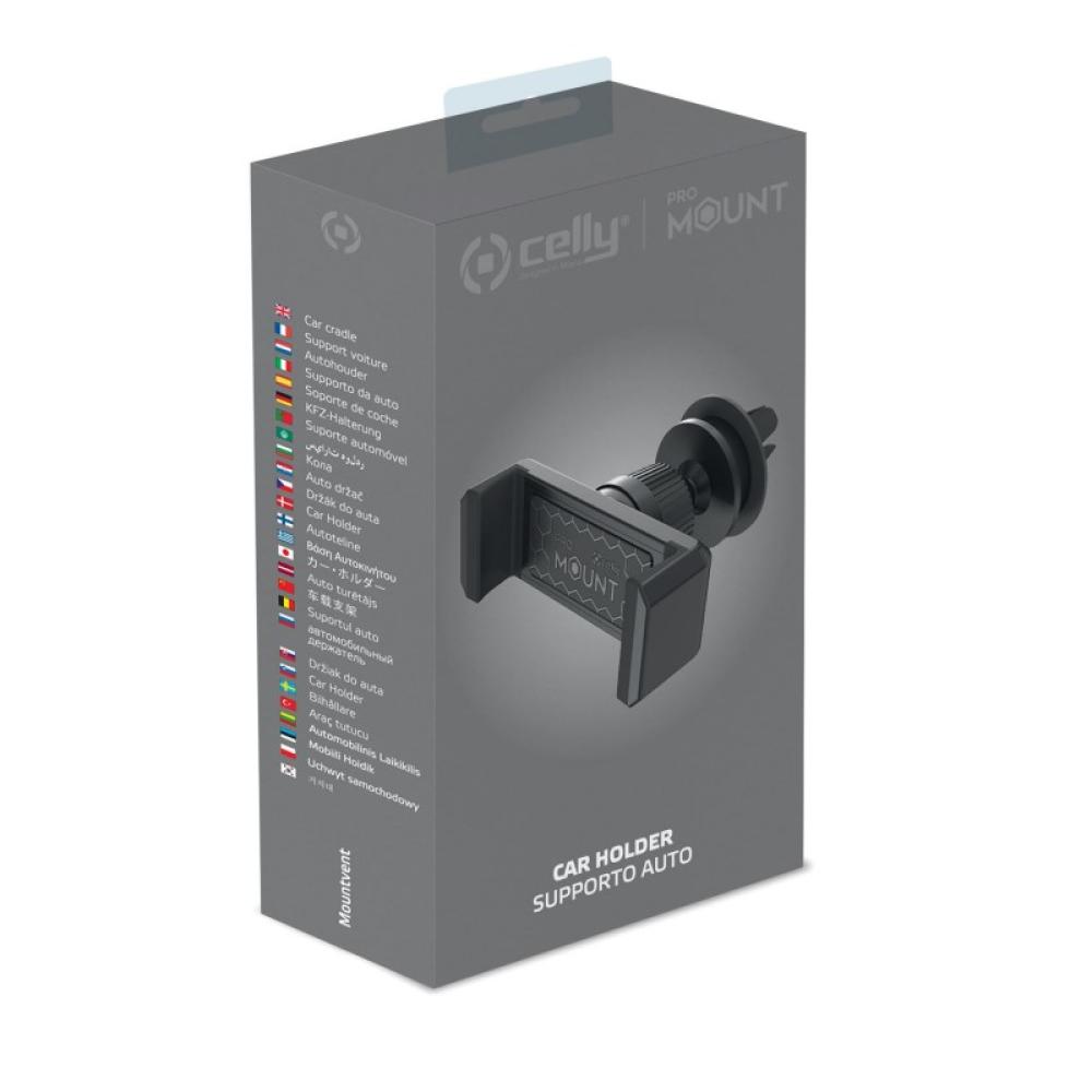 Celly - MOUNTVENTBK soporte Soporte pasivo Teléfono móvil/smartphone Negro