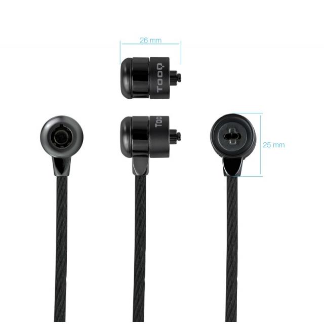 TooQ - Cable de Seguridad con Llave para Portátiles 1.5 metros, Gris Oscuro