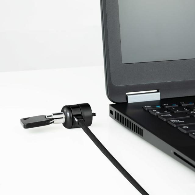 TooQ - Cable de Seguridad con Llave para Portátiles 1.5 metros, Gris Oscuro