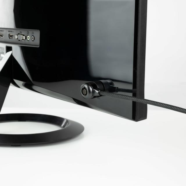 TooQ - Cable de Seguridad con Llave para Portátiles 1.5 metros, Gris Oscuro