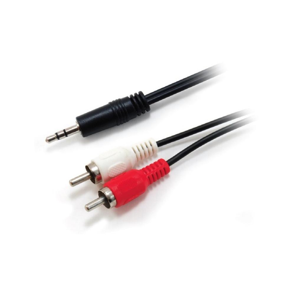 Equip - 14709207 cable de audio 2,5 m 3,5mm 2 x RCA Negro