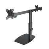 TooQ - Soporte de mesa para 2 pantallas (monitor / plasma / LCD / LED) 17"-27"