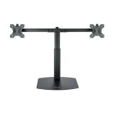 TooQ - Soporte de mesa para 2 pantallas (monitor / plasma / LCD / LED) 17"-27"