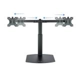 TooQ - Soporte de mesa para 2 pantallas (monitor / plasma / LCD / LED) 17"-27"