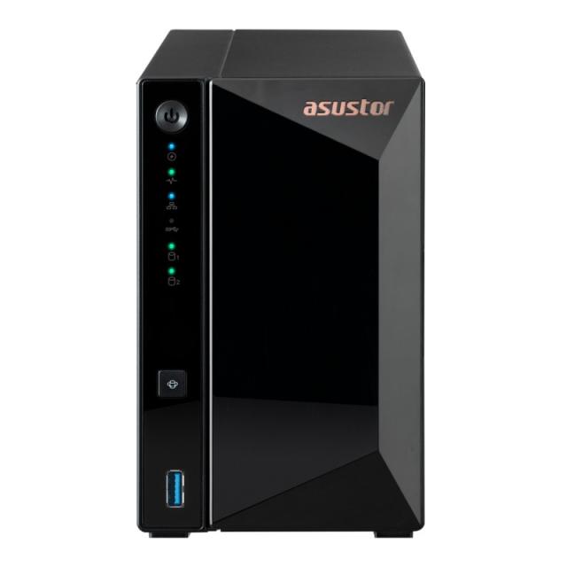 Asustor - DRIVESTOR 2 Pro Gen2 AS3302T v2 NAS Realtek RTD1619B 2 GB DDR4 ADM Negro
