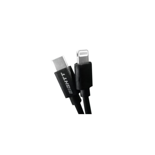 Eightt - ECT-6B cable de conector Lightning 1 m Negro