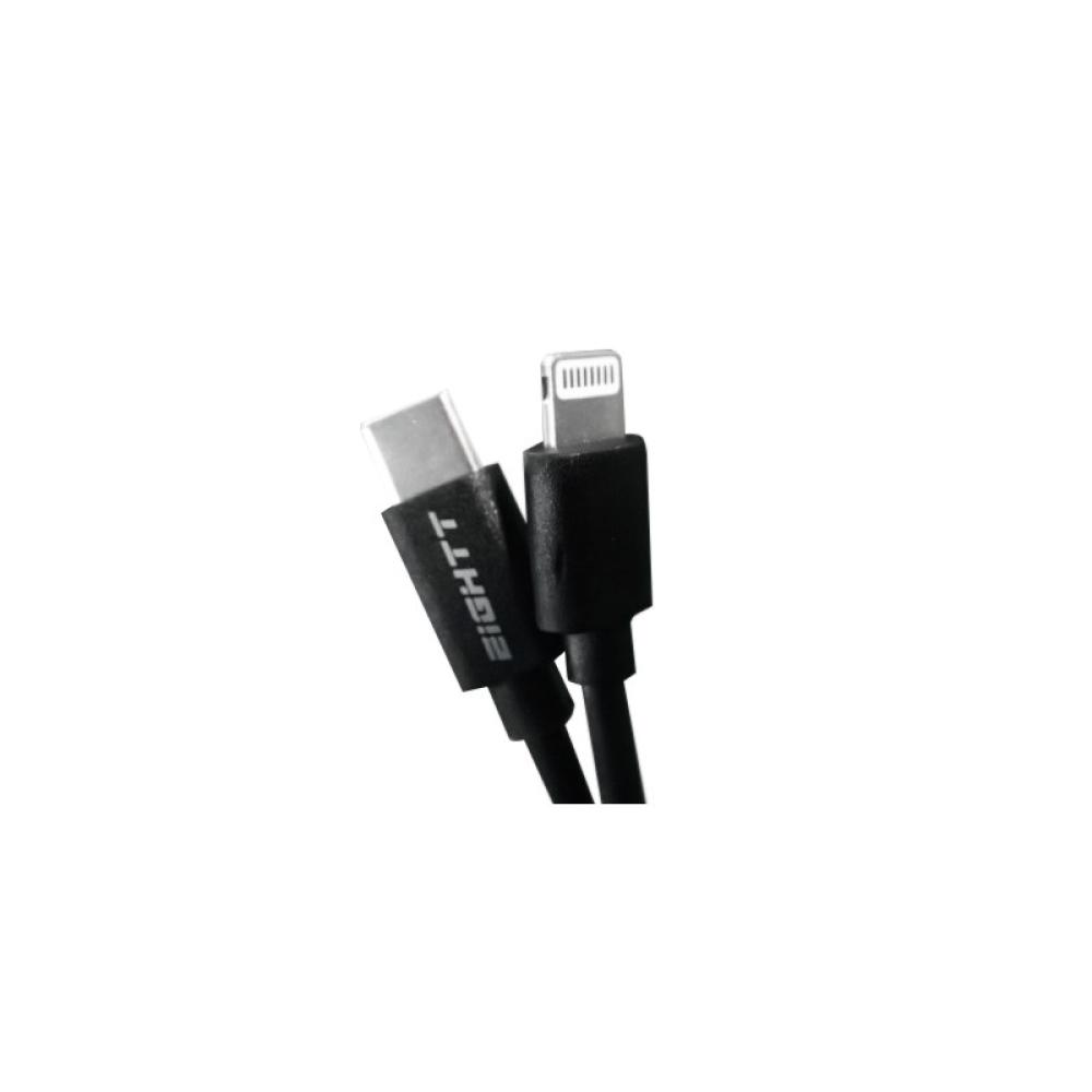 Eightt - ECT-6B cable de conector Lightning 1 m Negro