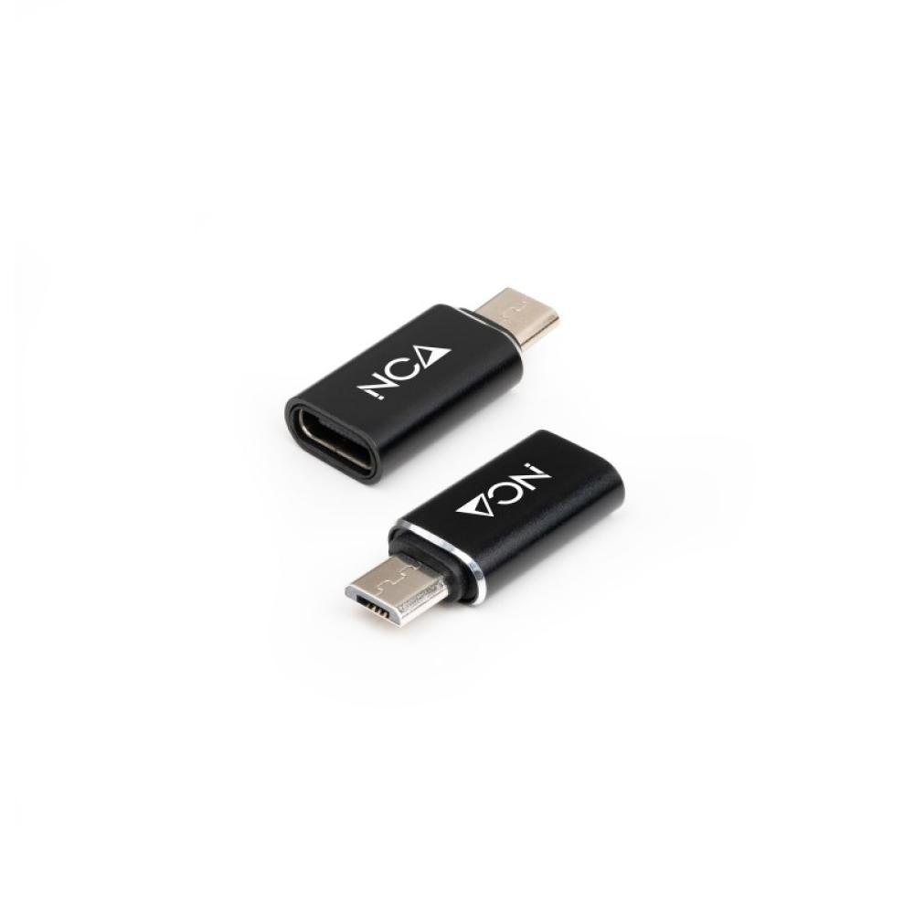 Nanocable - Adaptador Micro USB a USB-C, Micro B/M- USB-C/H, Negro