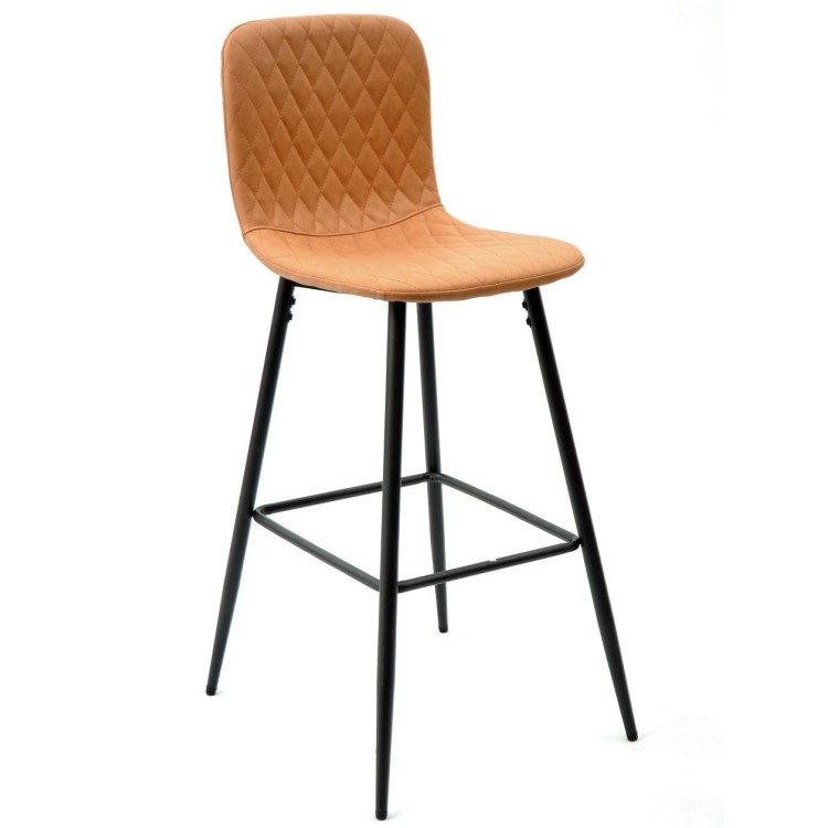 Taburete PITT, metal, tapizado tejido tÃ©cnico 7 naranja