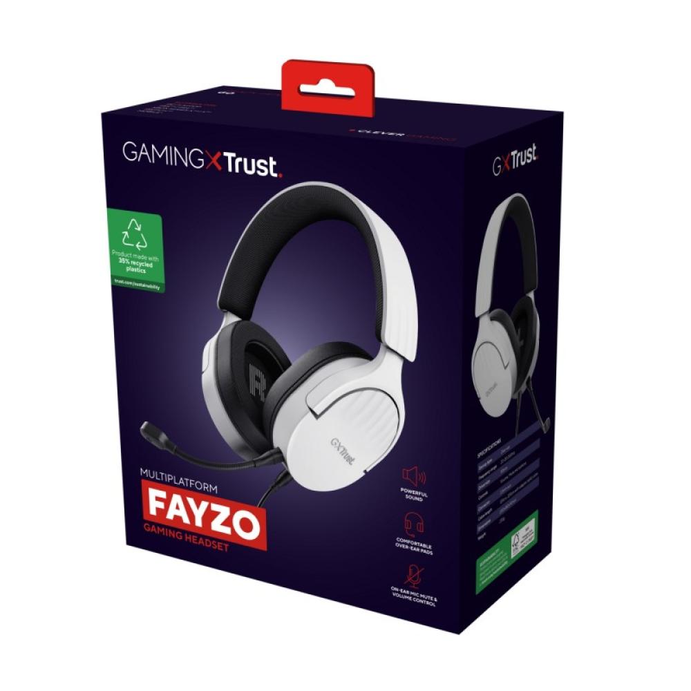 Trust - GXT 489W FAYZO Auriculares Alámbrico Diadema Juego Negro, Blanco