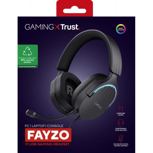Trust - GXT 490 FAYZO Auriculares Alámbrico Diadema Juego USB tipo A Negro