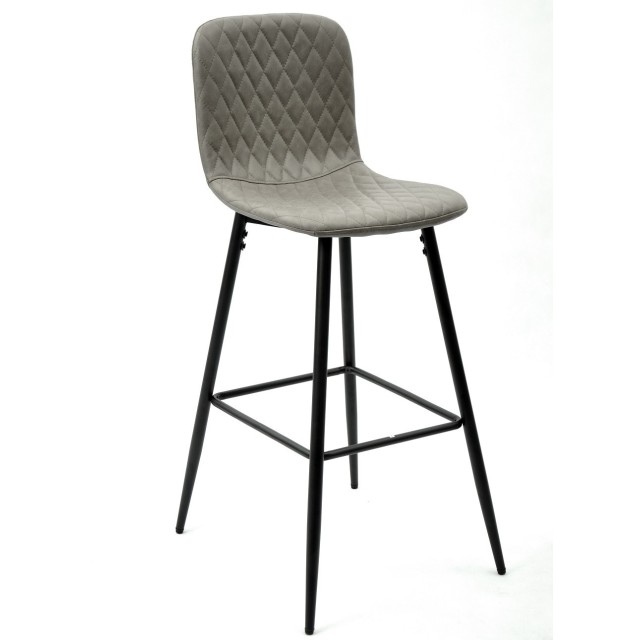 Taburete PITT, metal, tapizado tejido tÃ©cnico 8 marrón