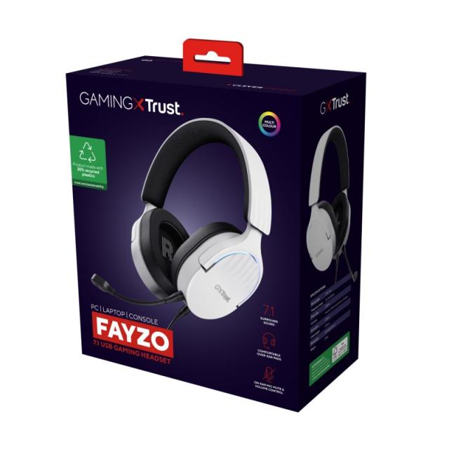 Trust - GXT 490 FAYZO Auriculares Alámbrico Diadema Motocicleta USB tipo A Negro, Blanco