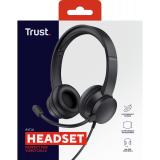 Trust - Ayda Auriculares Alámbrico Diadema Llamadas/Música Negro - 25087