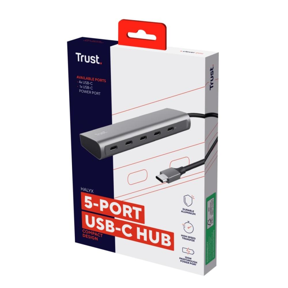Trust - Halyx USB 3.2 Gen 1 (3.1 Gen 1) Type-C Plata