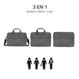 SUBBLIM - Funda Ordenador Business Laptop Sleeve 13,3-14" Grey