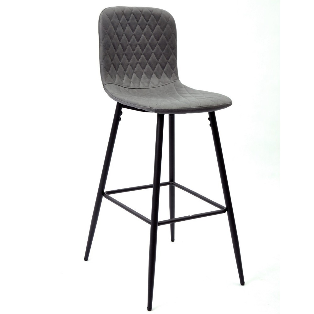 Taburete PITT, metal, tapizado tejido tÃ©cnico 11 gris