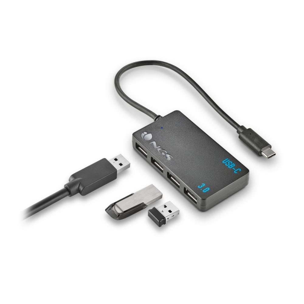 NGS - WONDER IHUB4 USB 3.2 Gen 1 (3.1 Gen 1) Type-A 480 Mbit/s Negro
