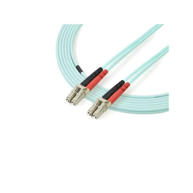 StarTech.com - Cable de 3m de Fibra Óptica Multimodo LC/UPC a LC/UPC OM4 - 50/125µm - Fibra LOMMF/VCSEL - Redes de 100G - Cable