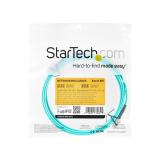 StarTech.com - Cable de 3m de Fibra Óptica Multimodo LC/UPC a LC/UPC OM4 - 50/125µm - Fibra LOMMF/VCSEL - Redes de 100G - Cable