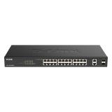 D-Link - DGS-1100-26MPV2/E switch Gestionado L2 Gigabit Ethernet (10/100/1000) Energía sobre Ethernet (PoE) Negro