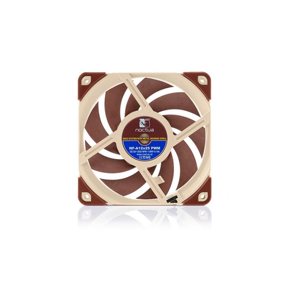 Noctua - NF A12x25 PWM Carcasa del ordenador Ventilador 12 cm Beige, Rojo