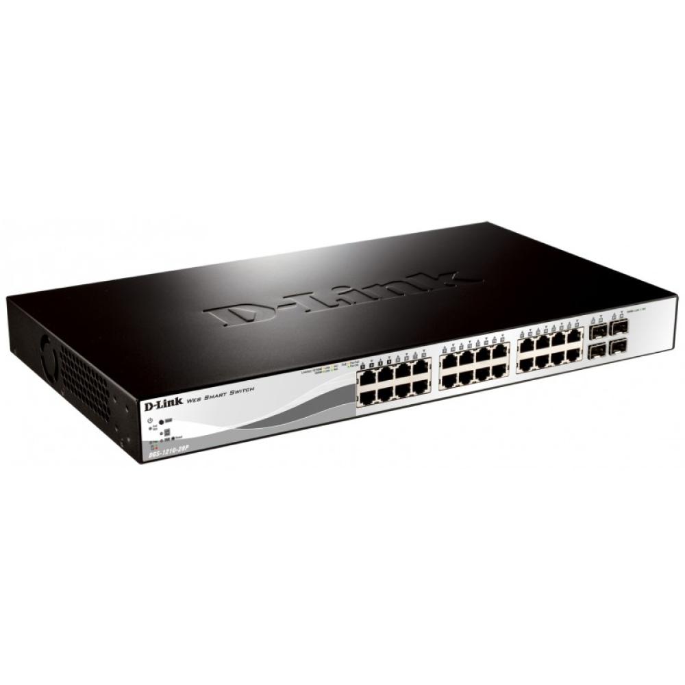 D-Link - DGS-1210-28P Gestionado L2 Gigabit Ethernet (10/100/1000) Energía sobre Ethernet (PoE) 1U