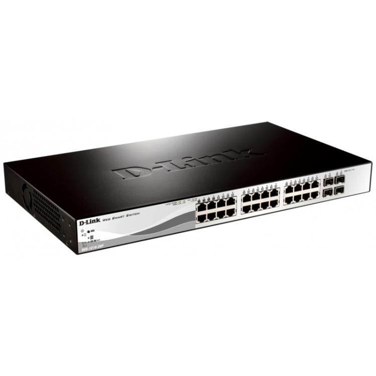 D-Link - DGS-1210-28P Gestionado L2 Gigabit Ethernet (10/100/1000) Energía sobre Ethernet (PoE) 1U