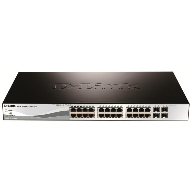 D-Link - DGS-1210-28P Gestionado L2 Gigabit Ethernet (10/100/1000) Energía sobre Ethernet (PoE) 1U