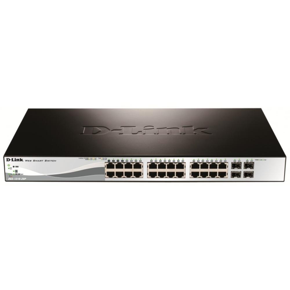 D-Link - DGS-1210-28P Gestionado L2 Gigabit Ethernet (10/100/1000) Energía sobre Ethernet (PoE) 1U
