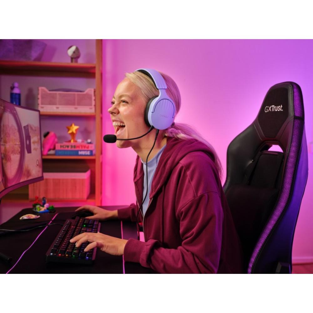 Trust - GXT 489P FAYZO Auriculares Alámbrico Diadema Juego Negro, Púrpura