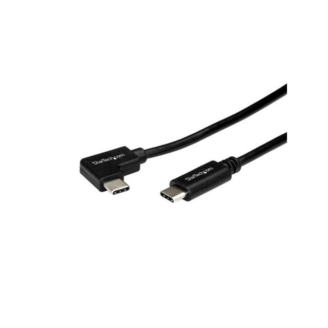 StarTech.com - Cable de 1m USB-C a USB-C Acodado a la Derecha - Cable USB Tipo C en Ángulo a la Derecha - Cable USBC en Ángulo