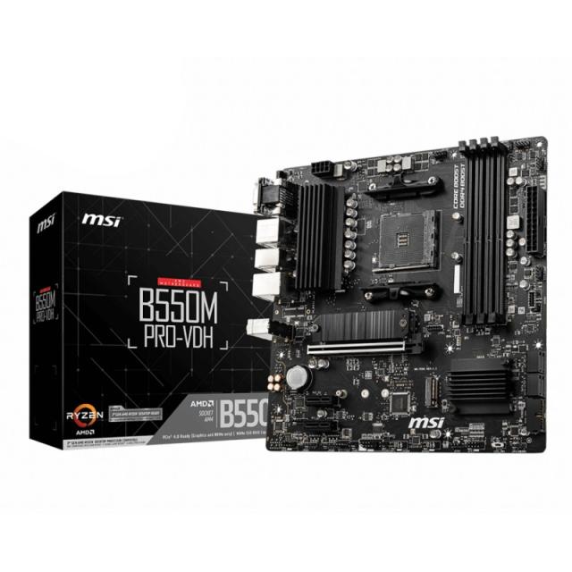 MSI - B550M PRO-VDH placa base AMD B550 Zócalo AM4 micro ATX