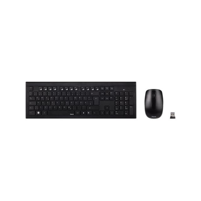 Hama - 69182664 teclado Ratón incluido Hogar RF inalámbrico QWERTY Español Negro