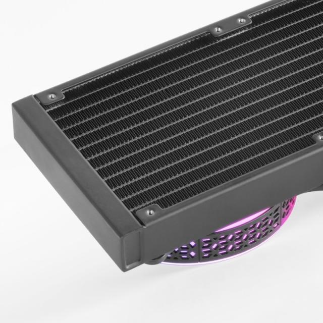 Mars Gaming - ML-ONE240, Refrigeración Líquida CPU, TDP 400 W, Espejo Infinito, 2 Ventiladores FRGB Silenciosos, Multisocket Uni