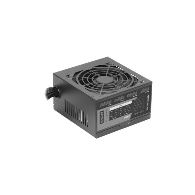 Tacens - APIII600, Fuente Alimentación PC ATX 600W, Tecnología SMD 85% Bronze 12V, Ventilador Ultra-silencioso 12cm, Negro