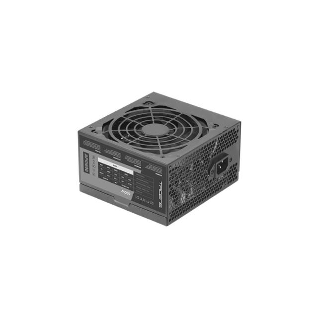 Tacens - APIII600, Fuente Alimentación PC ATX 600W, Tecnología SMD 85% Bronze 12V, Ventilador Ultra-silencioso 12cm, Negro