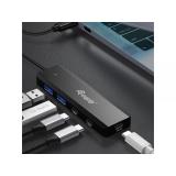 Equip - 128964 hub de interfaz USB 3.2 Gen 1 (3.1 Gen 1) Type-C 5000 Mbit/s Negro