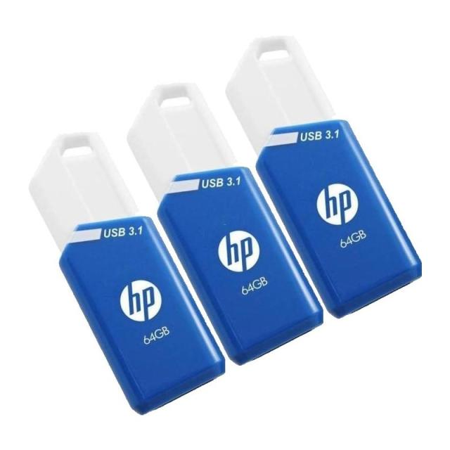 HP - x755w Triple Pack unidad flash USB 64 GB USB tipo A 3.2 Gen 1 (3.1 Gen 1) Azul, Blanco